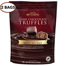 2 PK. Copper Kettle Dark Chocolate Truffles With Sea Salt 16 oz Ea. picture