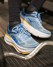 HOKA Bondi 9 Men Shoe Drizzle Downpour Casual Sneaker picture