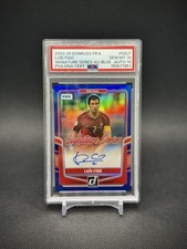 Luis Figo 2024 Panini Donruss FIFA Signature Series Auto Blue Prizm PSA 10/10 picture