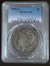 1895 S Morgan Silver Dollar PCGS F12 picture