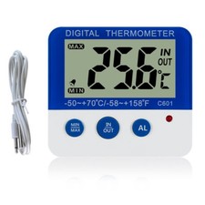 Digital Thermometer ℃/℉ LED Electronic Temperature Freezer Alarm Magnet Stander picture