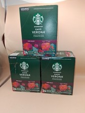 3pk Starbucks K-Cup Coffee Pods Dark Roast Caffè Verona 24 Keurig  11/26 & 2/27 picture