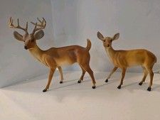 VTG Breyer Lot Buck #301 & Doe #302 Deer Family Set Wildlife Figures 2x Plastics picture