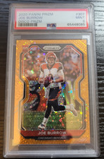 2020  Panini Prizm -Orange Disco Prizm - QB -Joe Burrow R/C  #307    PSA 9 picture