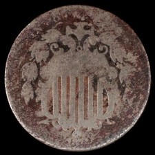 1872 Shield Nickel Low Grade Date Filler picture