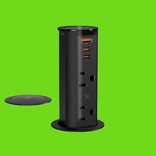 2 inch Space Saver Pop Up Outlet for Countertop with PD20W USB Ports,2 Outlets picture