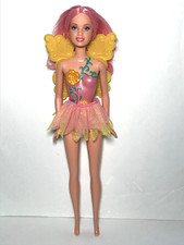 Barbie Fairytopia Fairy Fashion Doll Pink Hair Yellow Wings 2008 N5685 picture
