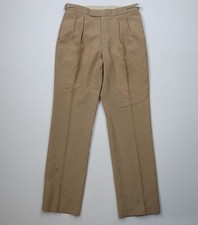 Vintage 50s 60s Rockabilly Mens 32x34 Rayon Gabardine Knit Wide Leg Chino Pants picture