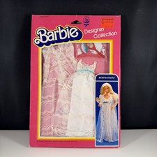 Vintage Mattel Barbie Designer Collection White Nightgown/Robe #7081 NRFB picture