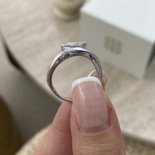 0.7ct F/VS2 Marquise Cut Lab Created Diamond White Gold Engagement Ring Everyday picture