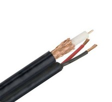 RG59 Outdoor Direct Burial Siamese Coax Cable 18/2 Bare Copper Power Wire 500FT picture