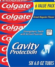 Cavity Protection Fluoride Toothpaste, Mint, 6 Pack, 6 oz |Bulk Anticavity Adult picture