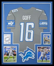 Framed Jared Goff Detroit Lions Nike Jersey Fanatics Authenticated picture