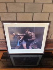 Joe Louis Max Schmeling Dual Signed 1973 Bob Peak Lithograph 1326/1500 picture