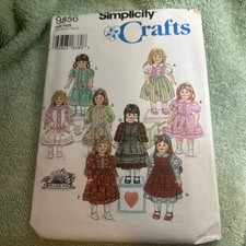 Vintage Simplicity Crafts Pattern #9856 1996 UNCUT 18” Doll Clothes 🌸 picture