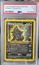Pokémon TCG Neo Destiny Shining Tyranitar 113/105 Secret Rare Holo Card PSA 5 EX picture