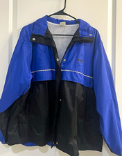 Vintage Brooks Windbreaker Jacket Full Zip Lined Blue/Black L picture