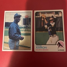 1973 Topps - #100 Hank Aaron and 1975 SSPC - #239 Hank Aaron picture