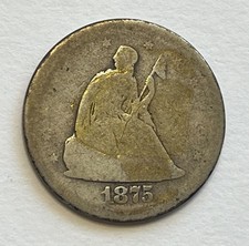 1875-S Twenty Cent Piece; Circulated San Francisco 20C picture