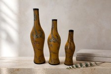Set of three contemporary ceramic vases 23.5”,19.5”, 15.5” picture