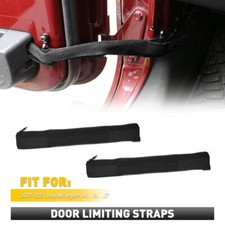 Door Limiting Straps for Jeep JK Wrangler JKU Door Strap with Zipper Black 2Pcs picture