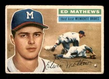 1956 Topps #107 Eddie Mathews   VG X3183770 picture