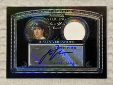 2005 Bowman Sterling JUSTIN VERLANDER Rookie Relic Auto Black Refractor 1/25 RC picture
