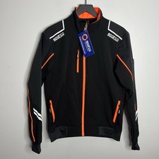 Sparco Austin Tech Softshell Zip Jacket Mens Medium Black Orange Teamwork NWT picture