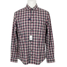 NEW Johnnie-O Hangin Out Plaid Button Down Shirt Long Sleeve Mens Medium - CJ picture