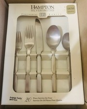 NIB Hampton Silversmiths Arpege Satin 20 Pc for 4. 18/10 Discontinued Pattern picture