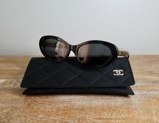 CHANEL CH5515 Oval Sunglasses 54mm Black/Gray Polarized Lens 100% UV picture