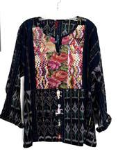 Vintage Guatemalan Huipil Top Handwoven Embroidered Indigenous Boho Ethnic picture