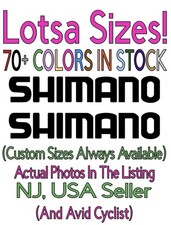 Two Shimano Die Cut Vinyl Decals MTB Freestyle BMX VBMX Mountain Bike Groupset picture