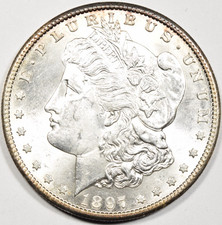 1897-S MORGAN DOLLAR ~ NICE NEVER-CLEANED CHOICE BU UNCIRCULATED picture