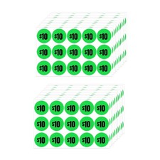 Mobiusea Creation 300pcs $10 Price Stickers | 10 10 Dollars | 300pcs, Green picture