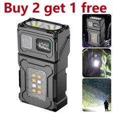 Portable Pocket LED Flashlight Magnetic USB Rechargeable Mini Torch Work Light~ picture