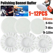 1~12pcs Polishing Bonnet Buffer Pads Soft Wool For 5-6