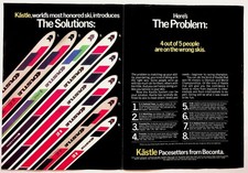 Vintage Kastle Skis Beconta 2-Page Magazine Print Ad 1970s X-11 World Cup Pro picture