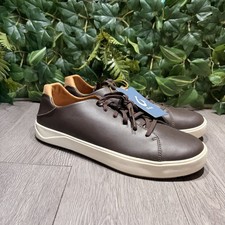 OluKai Mens Leather Sneakers Laeahi Li Ili Brown US 12 EU 45 Casual Shoes picture