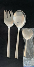 STIEFF PERSONNA STERLING FLATWARE SALAD SET &  BONBON   SUPER  MODERNISTIC  LOOK picture