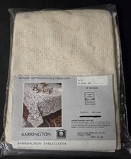 Vtg Sears Barrington Nottingham Lace Tablecloth 70