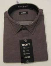 DKNY Dark Red Button Up Collared Long Sleeve Sport Shirt Sz Large NWT Mens picture