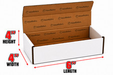 150 - 6 x 4 x 4 White Corrugated Shipping Mailer Packing Box Boxes picture