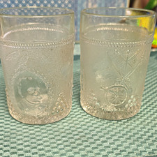 Antique EARLY AMERICAN TWO GLASSES BIN BB picture