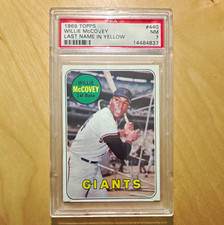 Topps 1969 Willie McCovey #440 Last Name in Yellow PSA 7 SF Giants Card picture