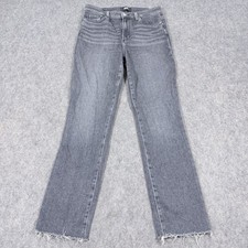 Paige Cindy Undone Hem Ankle Straight Jeans Women's Size 28 (Fits 29x28.5) Gray picture
