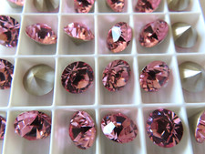 24 Swarovski XILION Rhinestones 47ss Light Rose/foiled. #1028 picture