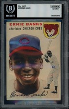 ERNIE BANKS 1954 Topps #94 Rookie RC BGS Authentic Altered Centered, Eye Appeal picture