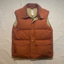 Vintage 70s Frostline Kit Down Puffer Vest XL Rust Orange Denver Gorpcore picture