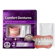 Moldable Silicone Upper & Lower False Teeth Denture Set - Instant Smile with Too picture